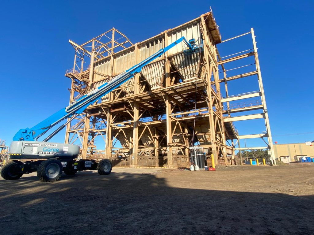 Access Express Genie Boom Lift on Site in Superpit Kalgoorlie WA